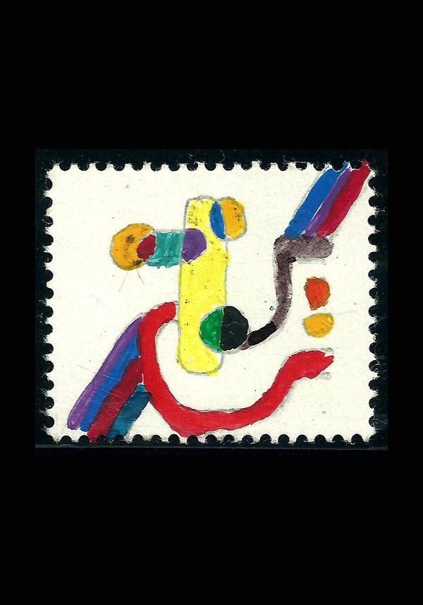 Briefmarke "Der unentschlossene Wegweiser"